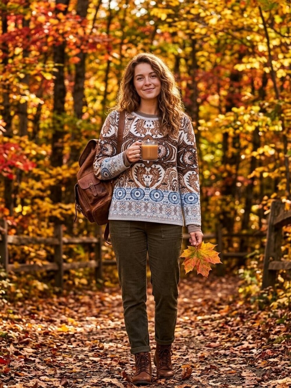 SKOVHUUS Denmark Knit Patterned Sweater Size 2X Multi Print Pullover